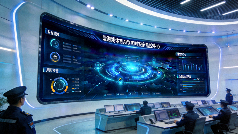 爱游戏体育AYX实时安全监控中心 - 大屏幕显示安全态势