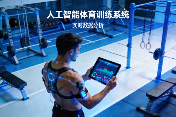 人工智能体育训练系统应用场景 - 运动员使用智能设备进行数据分析