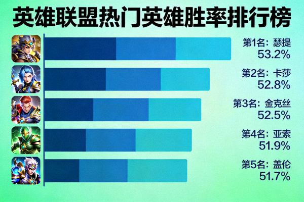 英雄联盟热门英雄胜率排行榜图表展示