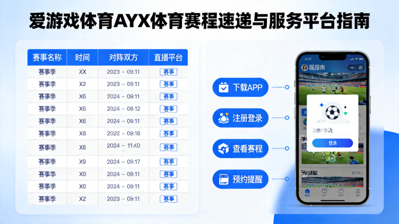 爱游戏体育AYX体育赛程速递与服务平台指南 - 赛程表格与手机端指南页面